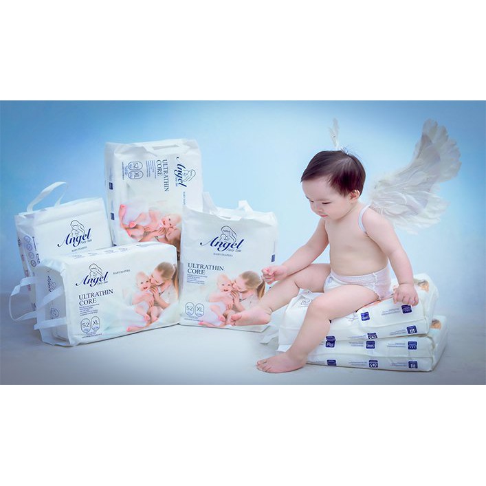 Bỉm quần/dán Angel M60/L38/XL36/XXL34 siêu mỏng