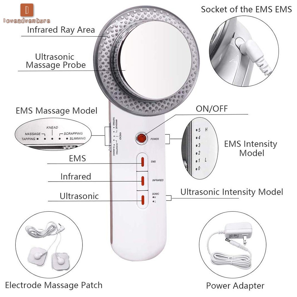 LV△ 3 in 1 Infared Body Shaping Massager High Frequency Vibration Fat Burning Device