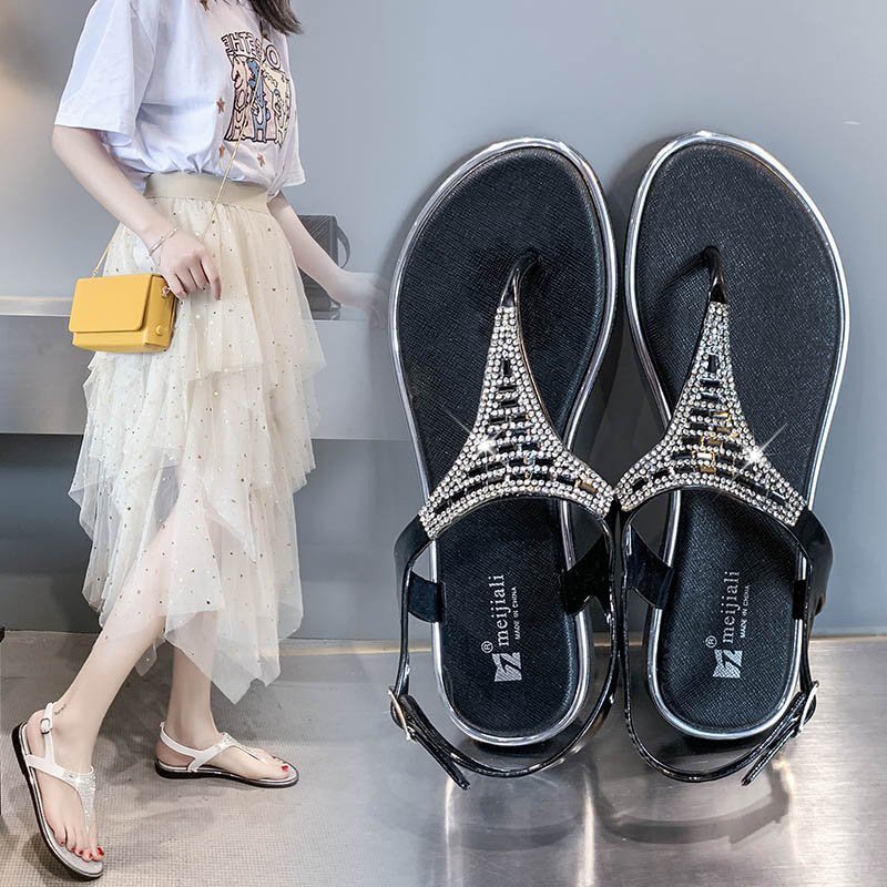 (S89) Sandal xỏ ngón đi nước đi mưa, đế DẺO DẺO