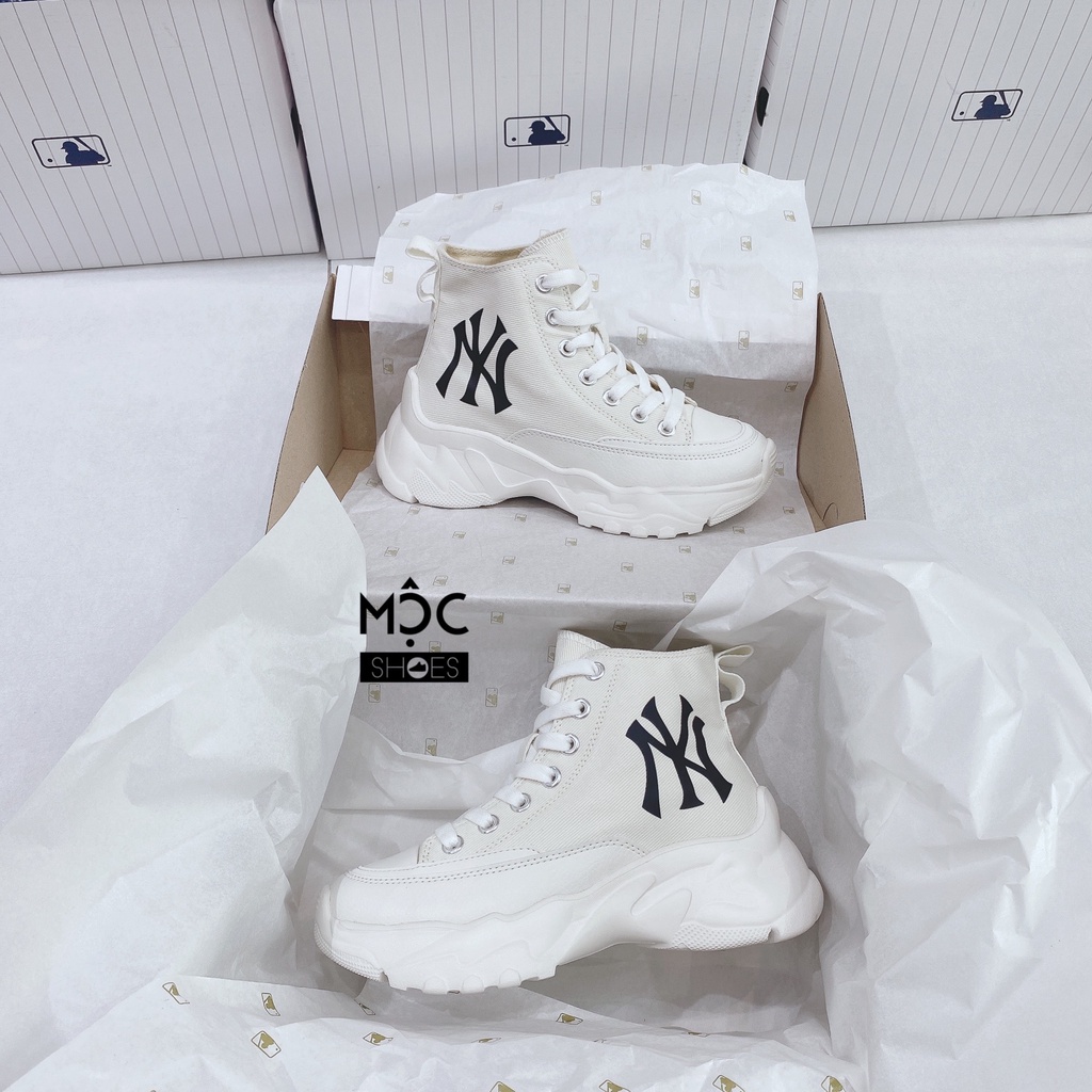 Giày thể thao Sneaker MLB Chunky cố Cao New York Yankees màu Trắng