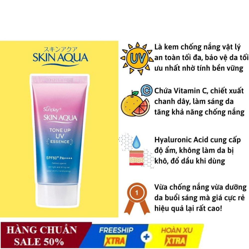 [AUTH] Kem chống nắng Nhật Bản lên tone trắng sáng Skin Aqua Tone up UV SPF 50+ PA++++ 80gr | BigBuy360 - bigbuy360.vn