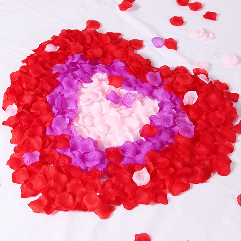 Set 100 Cánh Hoa Hồng Nhân Tạo Bằng Lụa Nhiều Màu Trang Trí Đa Ứng Dụng