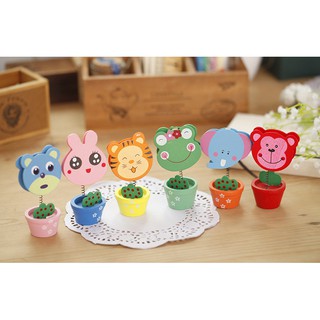 Kẹp giấy note siêu kute hình chậu hoa và hình động vật T4S29.56.57-2019
