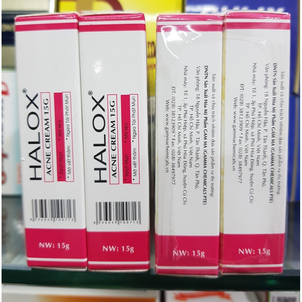 HALOX  kem mụn mờ thâm tube 15gr