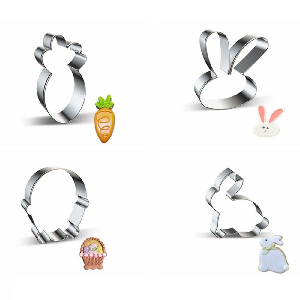 Bộ Dụng Cụ Cắt Bánh Quy Hình Gà / Thỏ Hoạt Hình Cho Bé