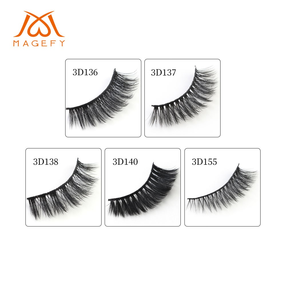 MAGEFY Bộ 10 Cặp Lông Mi Giả/Lông mi giả dày/ Làm Bằng Thủ Công 3D Mi giả /Bộ 10 cặp lông mi giả kiểu dáng 3D có thể tái sử dụng
