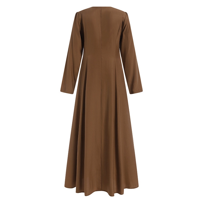 Đầm maxi Zanzea tay dài cài nút phong cách vintage Hồi Giáo cho nữ
