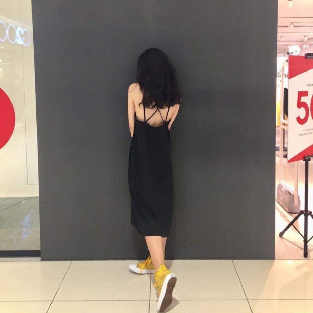 [ ẢNH THẬT 100% ] ĐẦM SUÔNG ĐAN DÂY HỞ LƯNG KÈM MÚT NGỰC - MIA DRESS | BigBuy360 - bigbuy360.vn