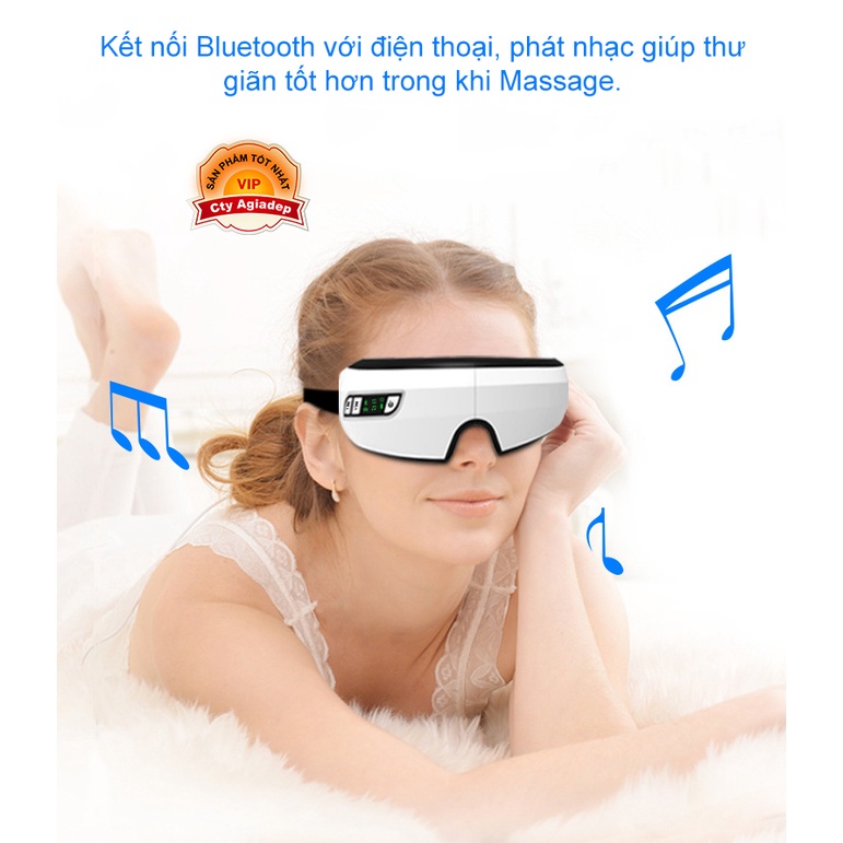 Máy Massage Matxa mắt Bluetooth nghe nhạc thư giãn cao cấp Giormani AQHY1