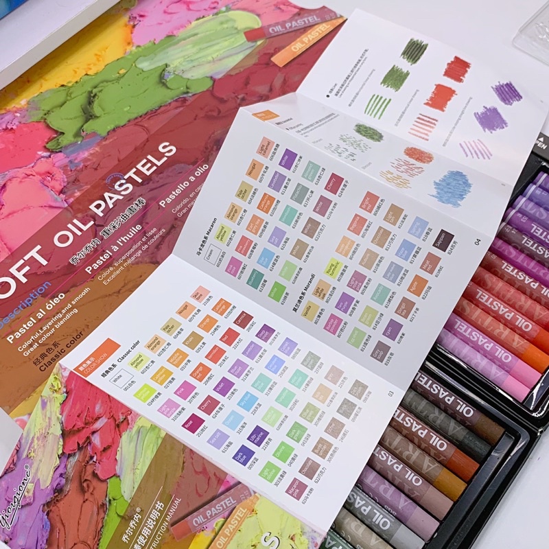 [t15l11] Màu Sáp dầu Giorgione 12/24/36/48 Soft Oil Pastels Hạng Hoạ Sĩ
