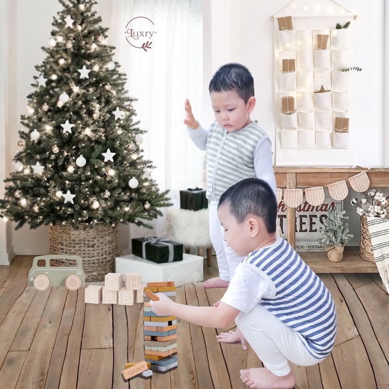 Áo ghi lê sợi tre chần bông Luxry siêu mềm ấm cho bé trai bé gái