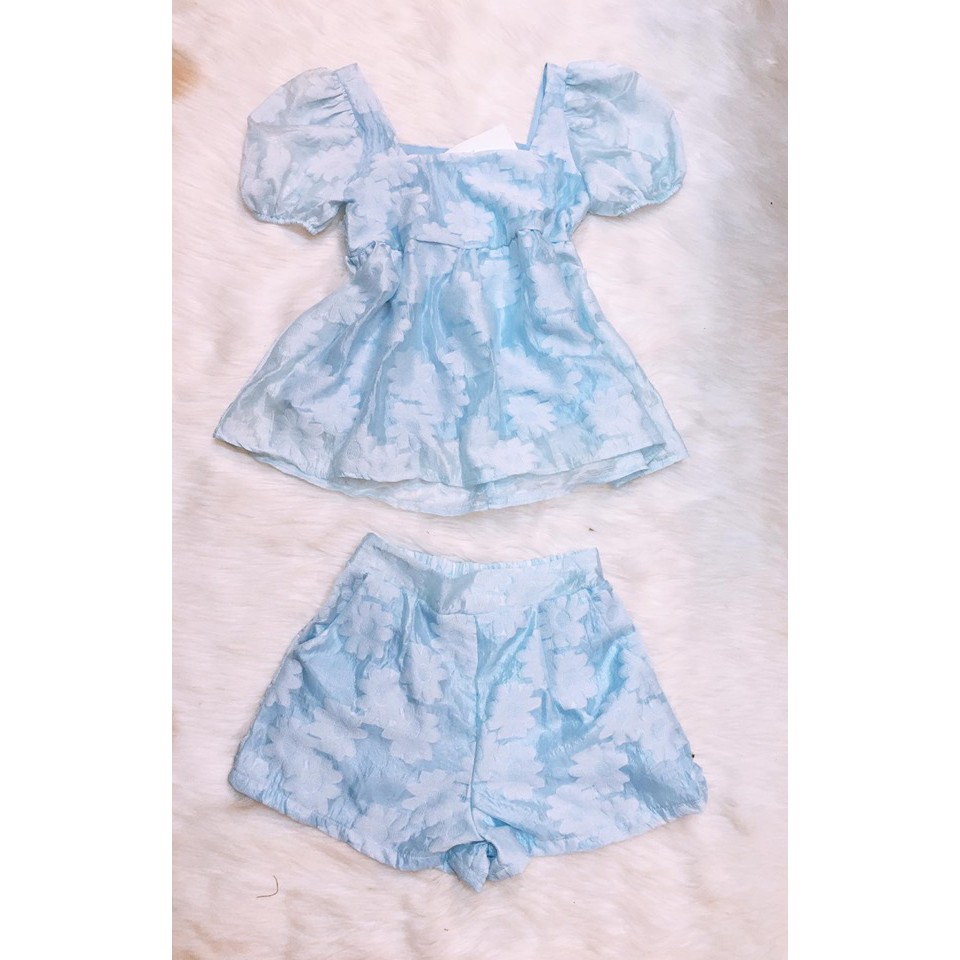 [ẢNH THẬT]SET BỘ BABYDOLL VOAN TƠ ĐÁM MÂY+QUẦN ĐÙI