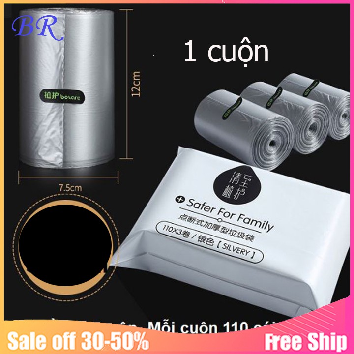 Cuộn 110 túi đựng rác tự phân hủy [ túi siêu dai nha ]