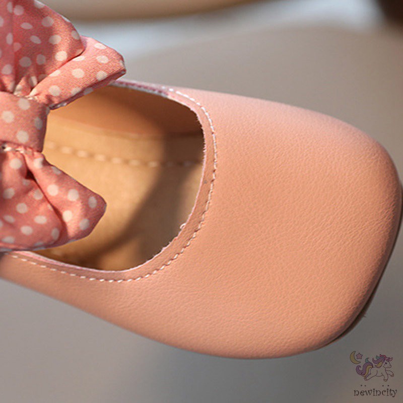 Giày búp bê đế mềm đính nơ xinh xắn phong cách Hàn Quốc thời trang cho bé gái