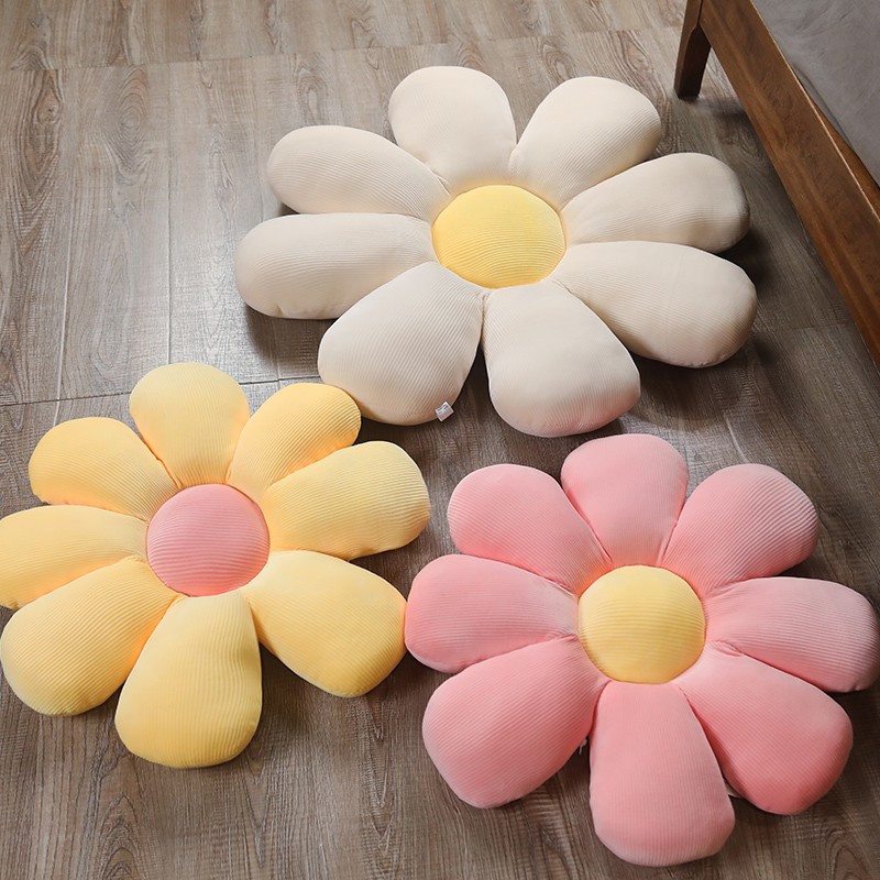 Gối Tựa Lưng In Hình Hoa Cúc Xinh Xắn Cho Ghế Sofa