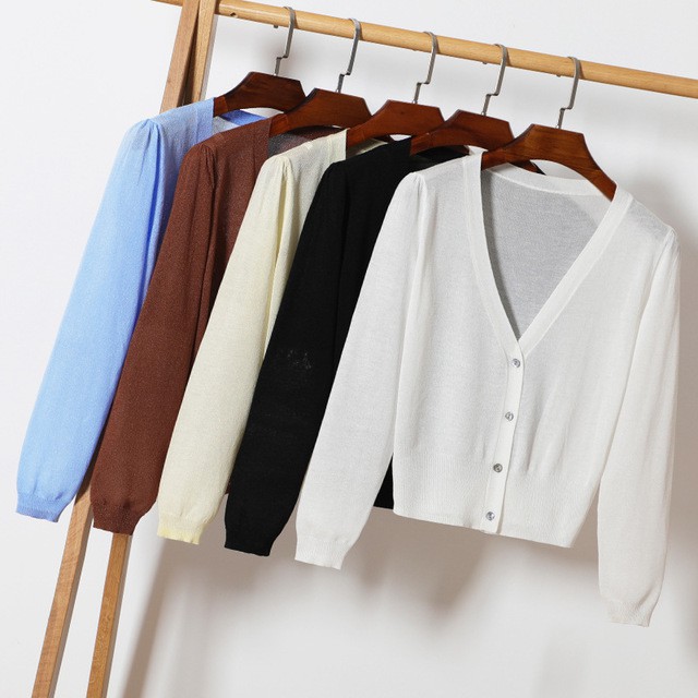 Áo Khoác cardigan Màu Đen Cổ Chữ v Cài Nút Dáng Dài Cho Nữ 2xl 3xl 4xl 2xl