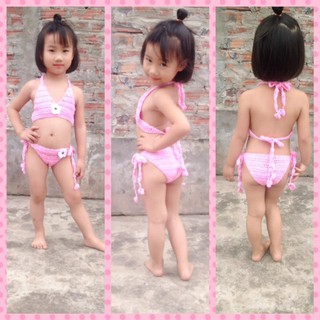 BIKINI CROCHET CHO BÉ GÁI.