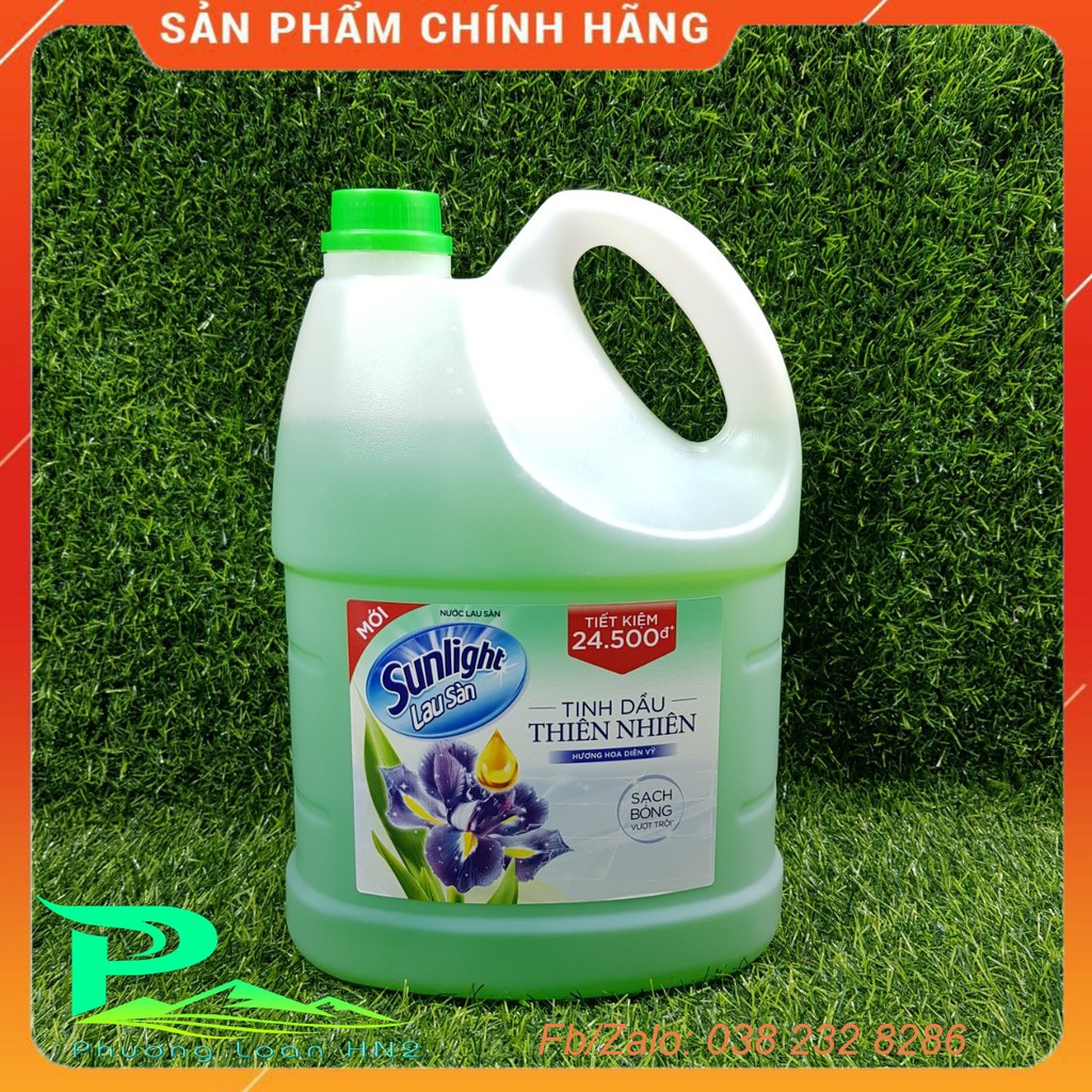 Sunlight lau sàn - Can 3,8kg, Nước lau sàn Sunlight can