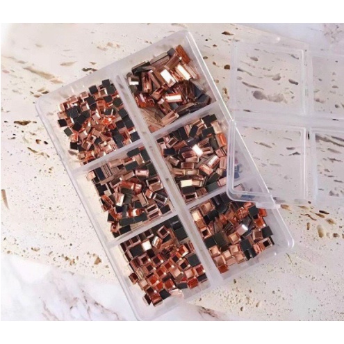 Đá Khối Trắng Chân Keo màu Trắng Màu Trà màu AB 6 ô