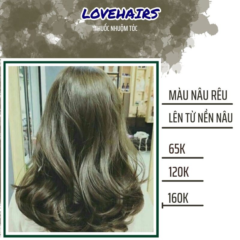 Thuốc Nhuộm Tóc Màu Nâu Rêu [Lovehairs] Thuốc Nhuộm Màu Nâu Rêu Cá Tính Màu Hot Trend Được Yêu Thích Nhất