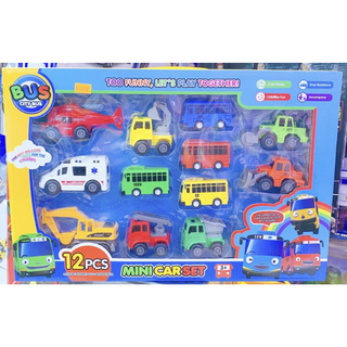 Bộ 12 xe TAYO đồ chơi sưu tập mô hình xe chạy trớn cho bé