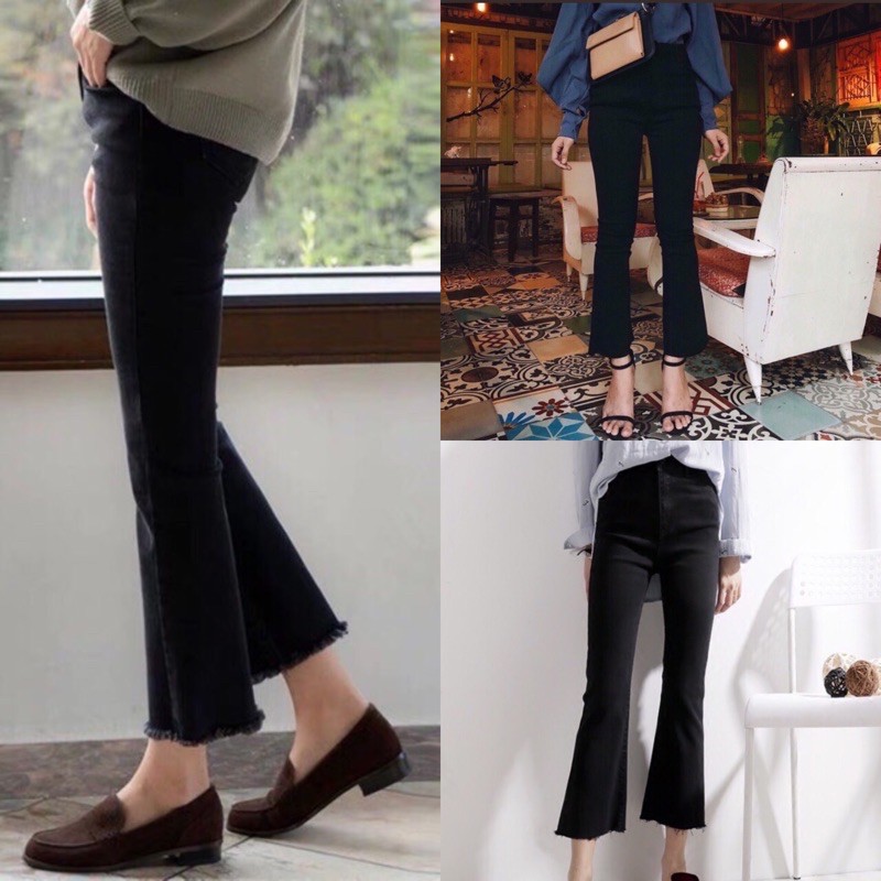QUẦN JEANS ỐNG LOE tôn dáng cực đỉnh 5 kiểu ( chất jean mềm mịn co dãn tốt thoải mái chuẩn form / Hình+Video thật Chilif