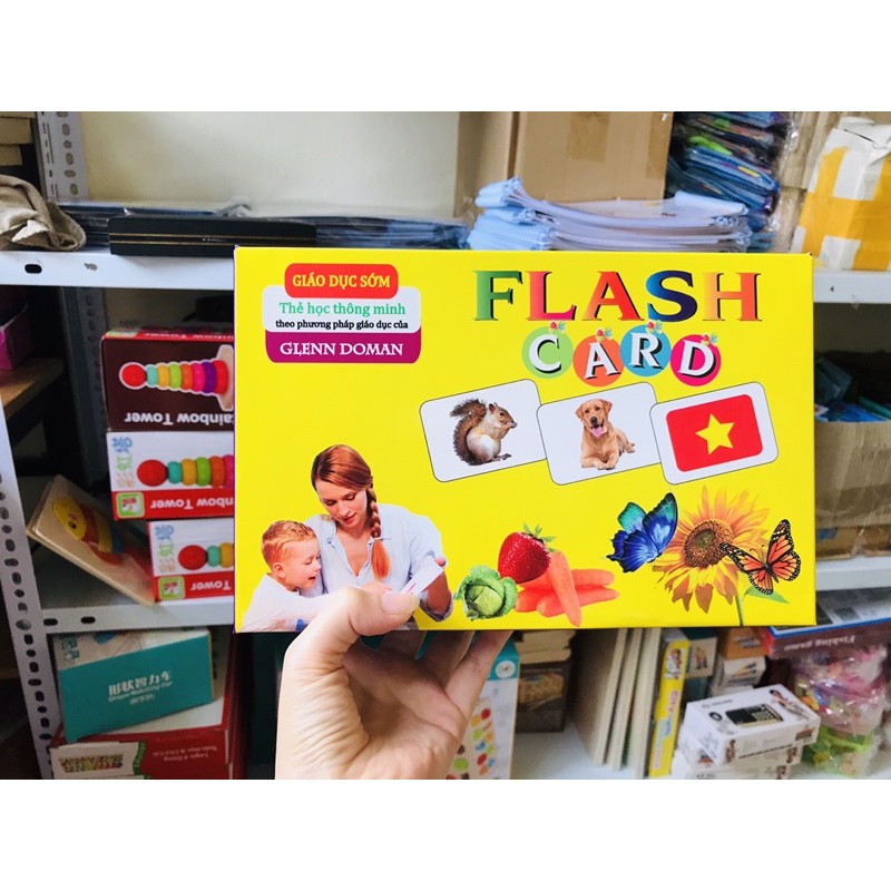 Bộ Thẻ Học Thông Minh loại to Flashcard 20 Chủ Đề song ngữ tiếng Anh cho bé từ 0-6 tuổi