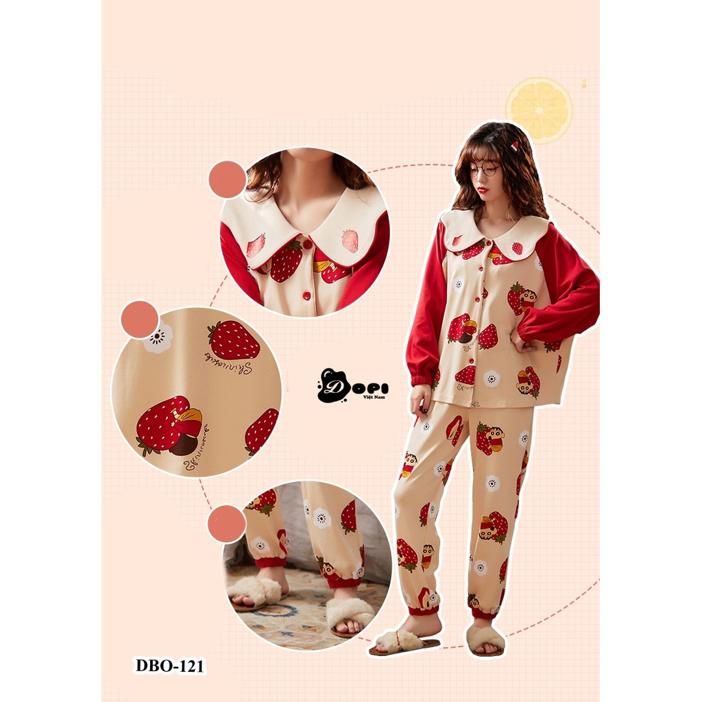 (DBO121) Đồ bộ mặc nhà nữ thu đông đồ bộ pijama nữ