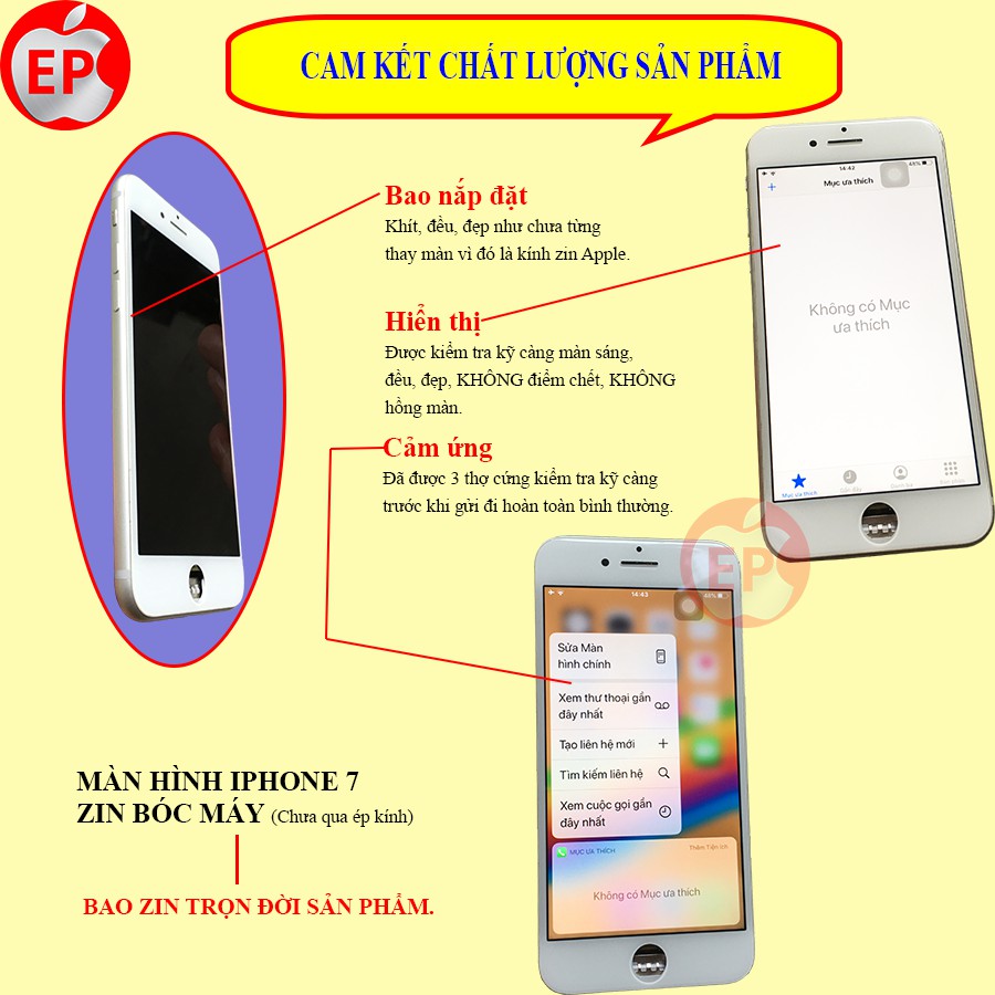 Màn hình iPhone 7 ZIN BÓC MÁY 100% chính hãng Apple | BigBuy360 - bigbuy360.vn