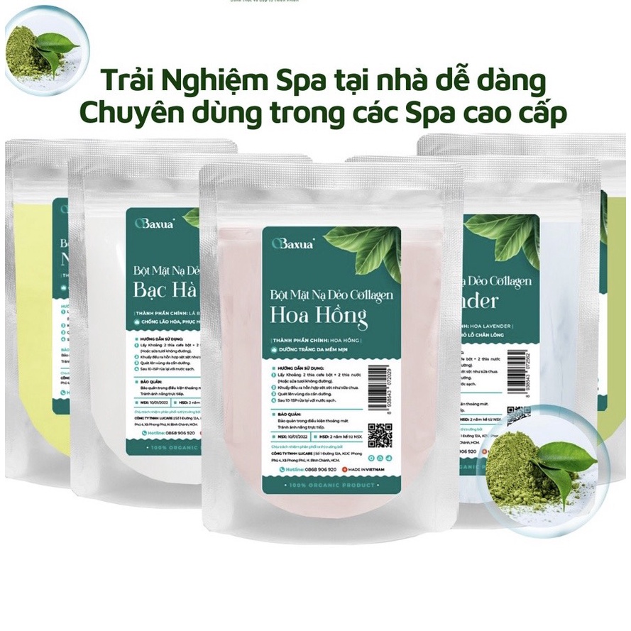 Mặt Nạ Dẻo Dạng Bột Collagen OBAXUA 50g Dùng Trong Spa Cao Cấp - Dưỡng Trắng Da Cấp Ẩm Chống Lão Hóa Giảm Mụn