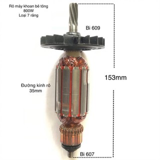 Rô máy khoan bê tông 3 chức năng 2-26 / 800w loại 7 răng