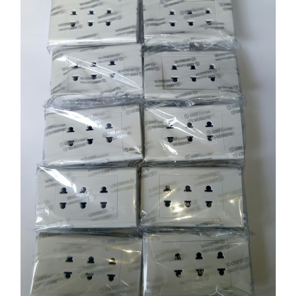 [SINO] Mặt Ổ Cắm 2 Chấu ( 1 lỗ - 2 lỗ - 3 lỗ )