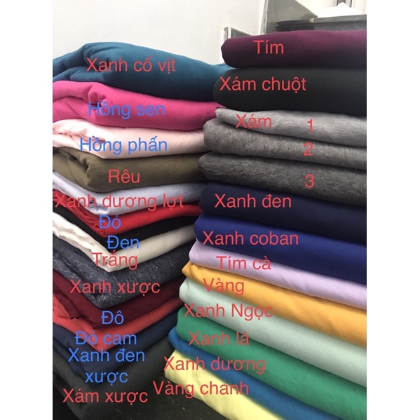 Vải thun 100% cotton 2c (60k/kg)