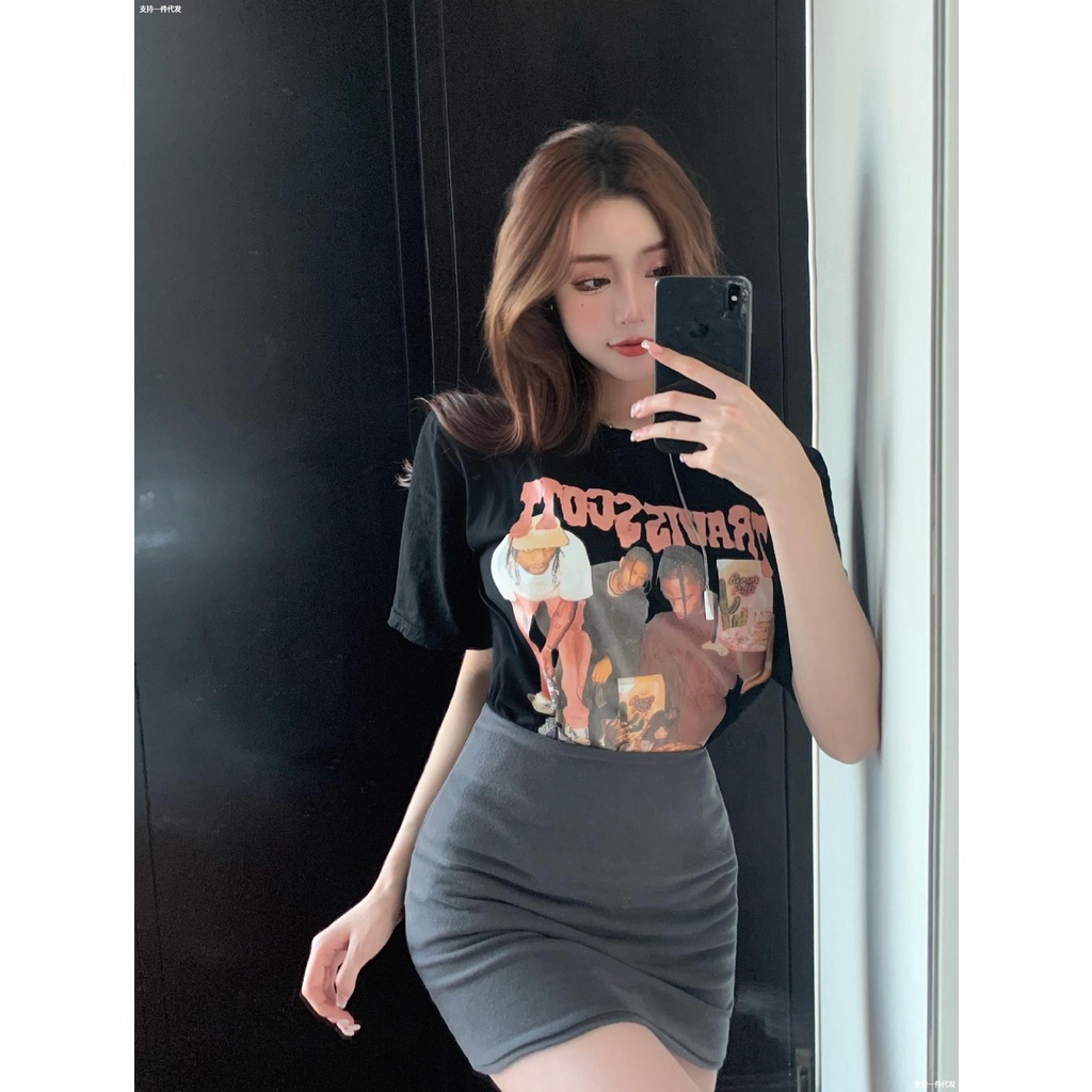 Áo thun tay lỡ Travis Scott nam nữ cao cấp Ulzzang Unisex Fullsize AT02