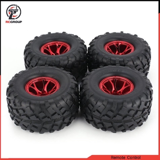 Bộ 4 vành bánh xe và lốp xe cao su 130mm dành cho mô hình xe hơi điều khiển từ xa tỷ lệ 1/10 