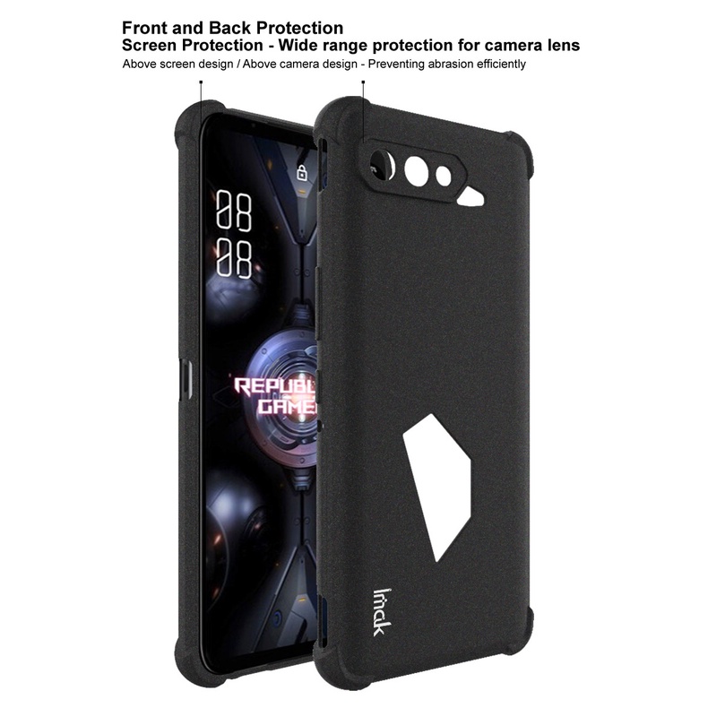 Ốp Điện Thoại Silicone TPU Mềm Dạng Nhám Chống Sốc Cho ASUS ROG Phone 5 / 5S Rog5 Rog5S