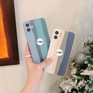 Ốp điện thoại silicon màu cầu vồng chống rơi cho IPHONE 11 12 13 PRO MAX MINI 6 7 8 PLUS X XS MAX XR