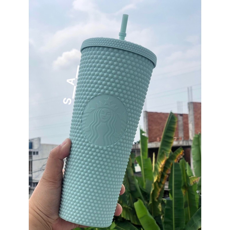 Ly nhua Studded Mint Starbucks Korea 710ml