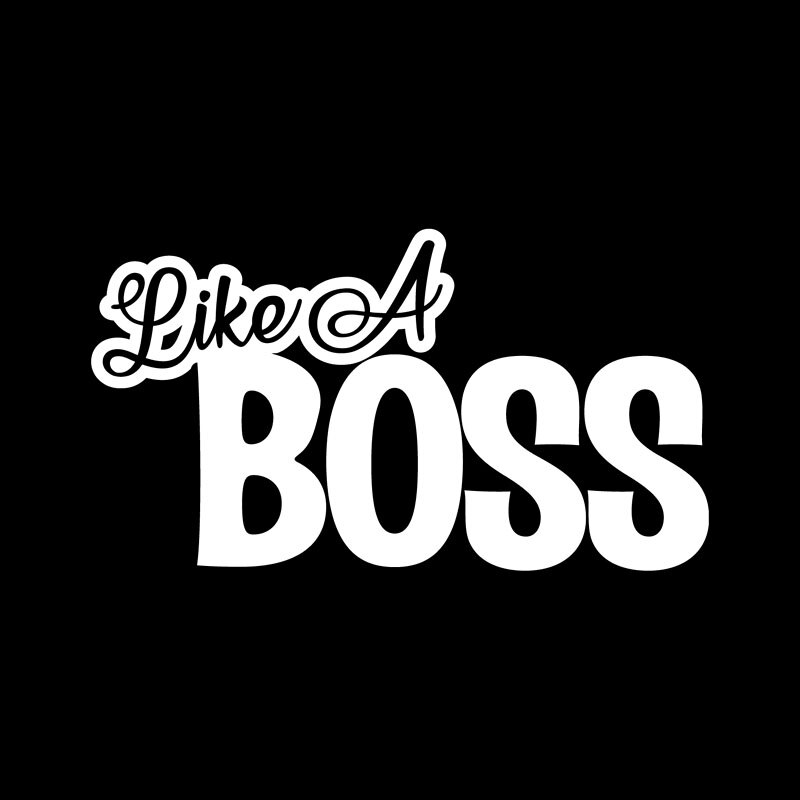 Decal Dán Xe Hơi In Chữ &quot;Like A Boss&quot; 16.3cm X 9cm
