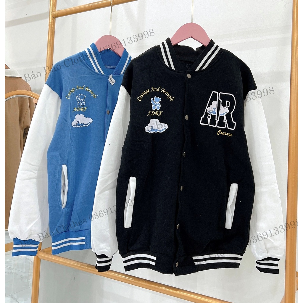 Áo Khoác Nỉ Nam Nữ  Form Rộng Chữ AR Con Gấu Vải Dày Mịn Thoáng Mát Thiết Kế Thời Trang Kiểu Dáng Năng Động
