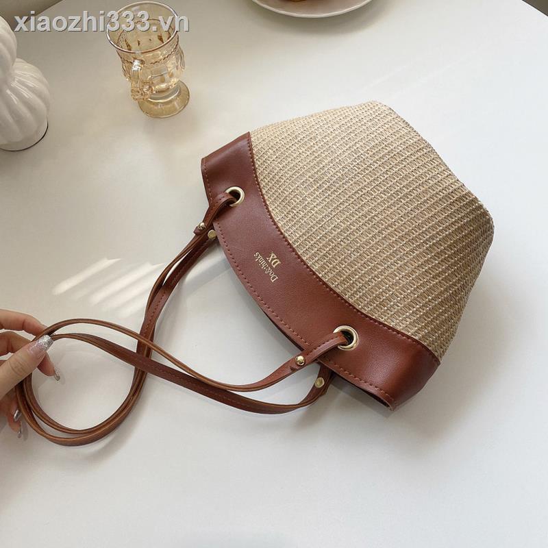 ví nũ bóp đầm nữ ví bóp dự tiệc ví cầm tay nữ mini cute ví cầm tay nữ cute ví đựng tiền nữ ví bóp dài Túi cói đeo chéo hình vỏ sò phong cách Hàn Quốc mới 2021
