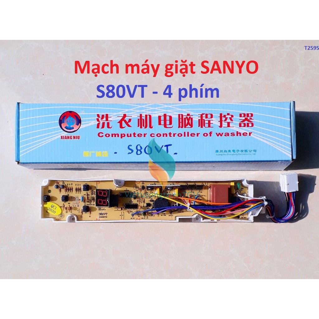 [Mã 159ELSALE hoàn 7% đơn 300K] Bo mạch máy giặt SANYO 4 nút - 6 nút U800ZT-UW105AT-S80VT