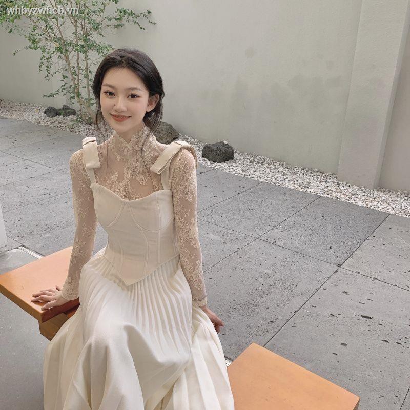 Bộ Áo Khoác Ren Dài Tay + Áo Khoác Không Tay + Chân Váy Thời Trang 2021 | BigBuy360 - bigbuy360.vn