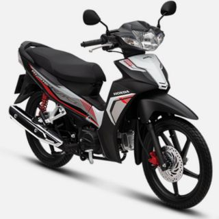 Tem rời wave blade đỏ bạc dán xe đen