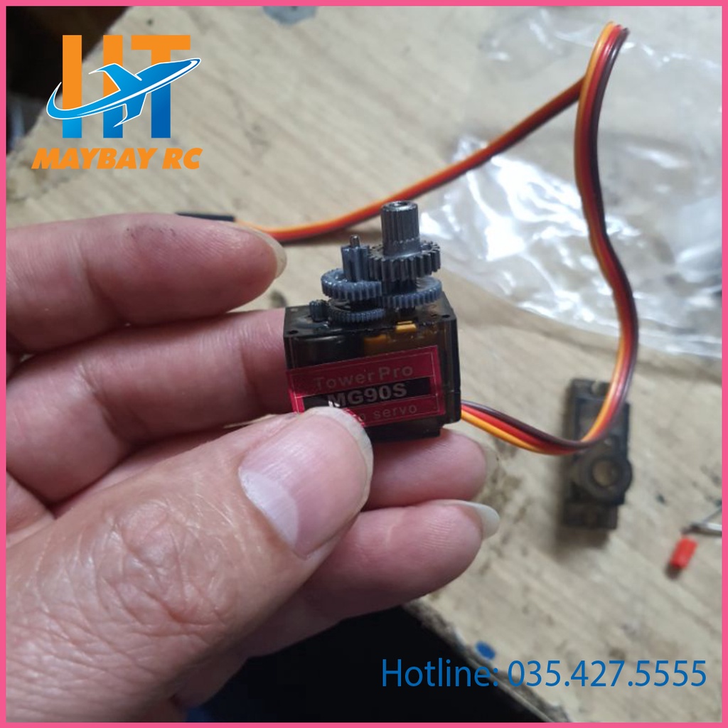Servo tím MG90S nhông hỗn hợp cho máy bay