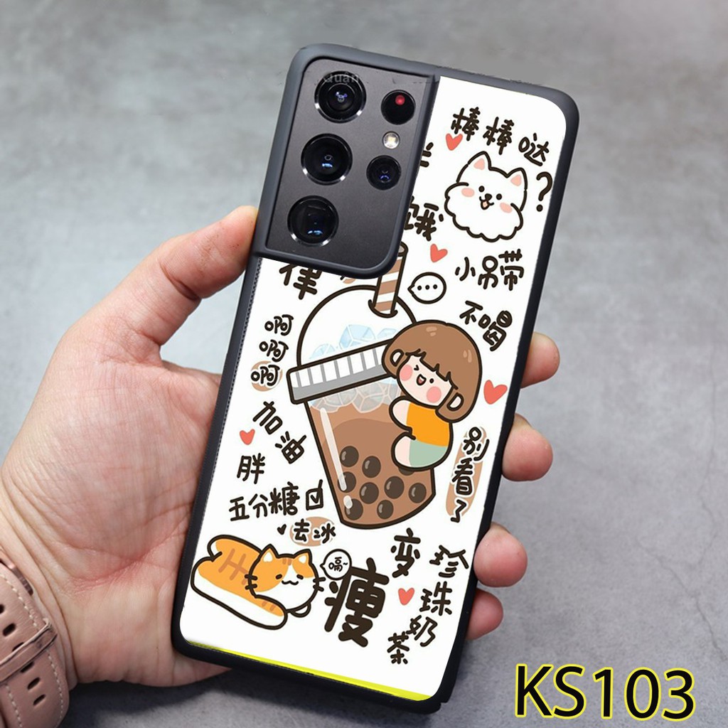 Ốp Samsung S21 - S21 FE -  S21 PLUS - S21 Ultra - Ốp lưng Samsung in hình bé trà sữa siêu đẹp