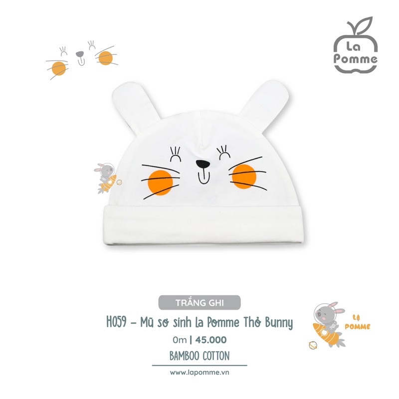 Phụ kiện sơ sinh bao tay chân, mũ, yếm set bunny thỏ