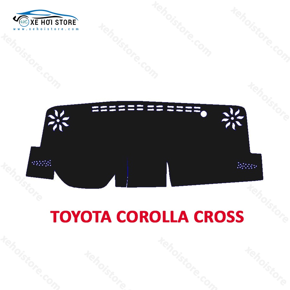 Thảm Taplo cao cấp xe Toyota Corolla Cross 2021-2022 chất liệu nhung, da carbon, da vân gỗ