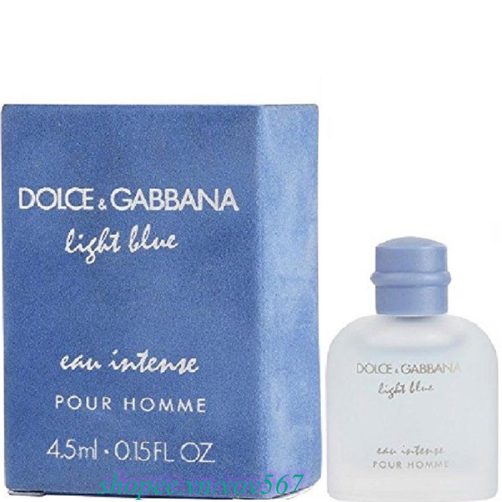 Nước Hoa Nam 4.5ml Dolce & Gabbana Light Blue Eau Intense Chính Hãng. thumbnail