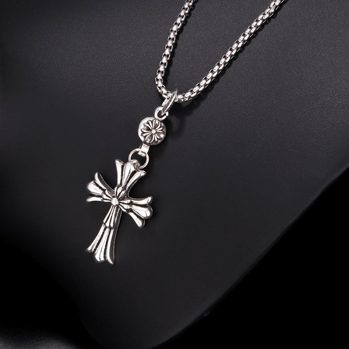 Vòng Cổ Dây Chuyền Chrome Hearts Chữ Thập Đôi